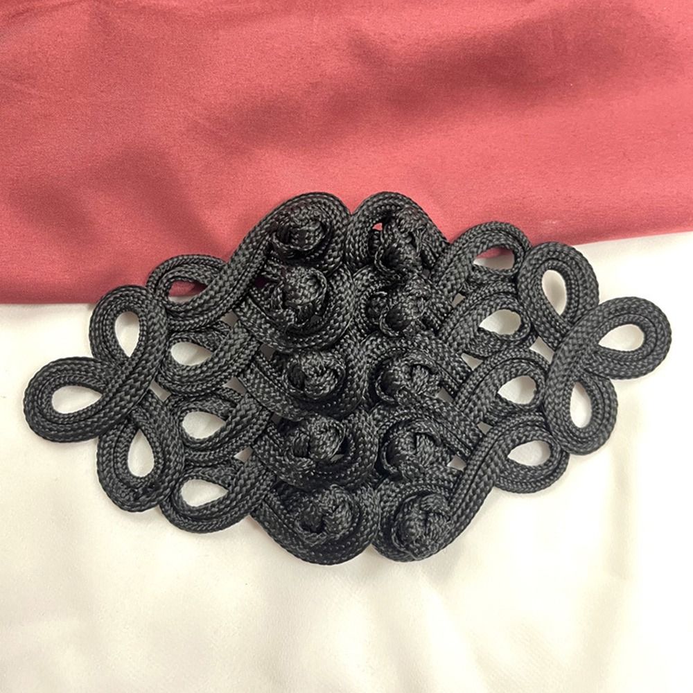 Knotting Cord Silk - Goldener Seiden-Uniformknopf, Großer Verschluss mit Kordel-Stickerei,
