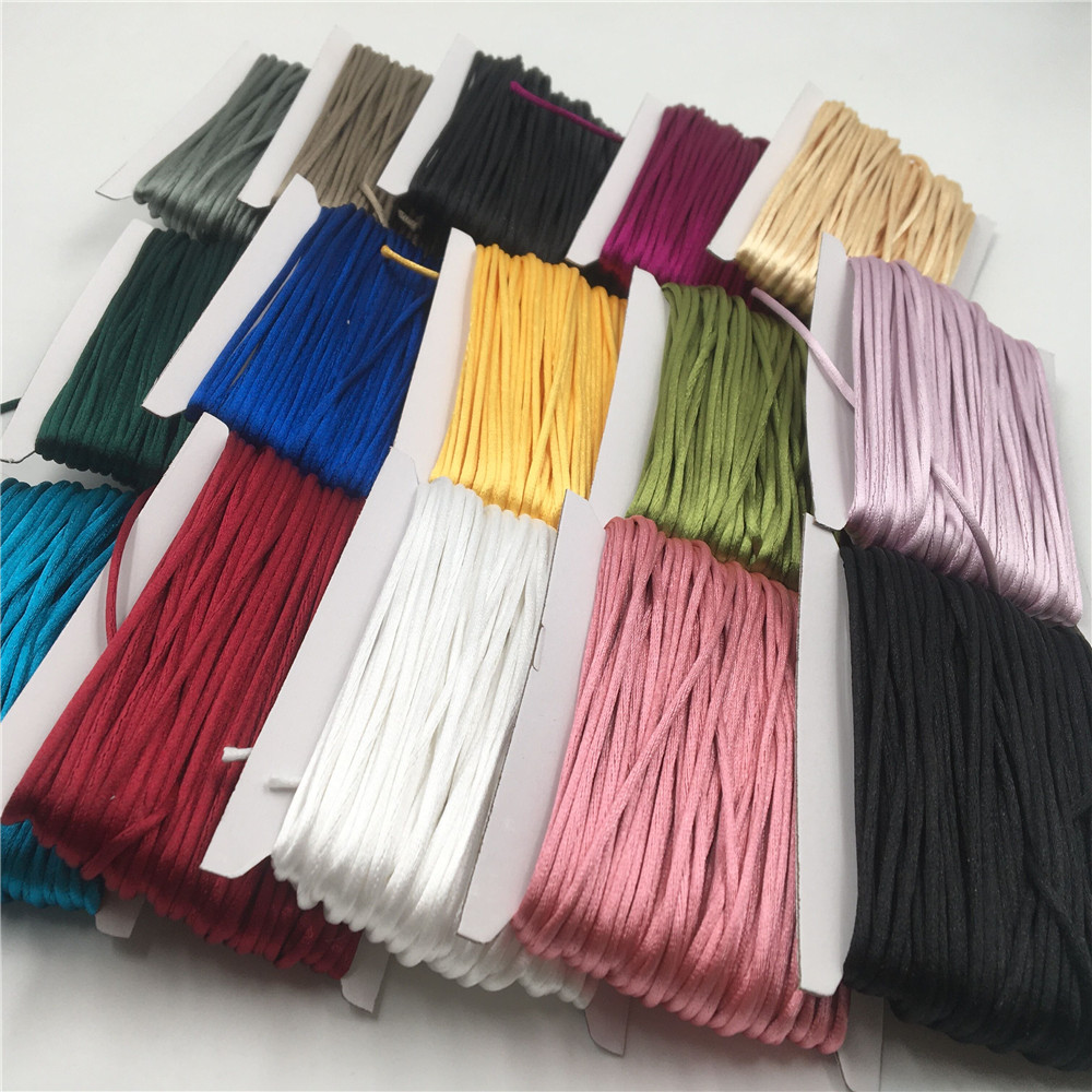 Knotting Cord Silk - 2 mm geflochtene Makramee-Seide, Makramee-Schnur, Seil,