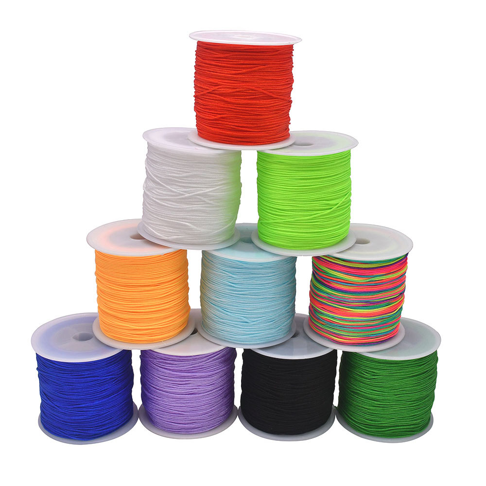 Knotting Cord Silk - 100Yards Craft Nylon Satin Cord Rattail