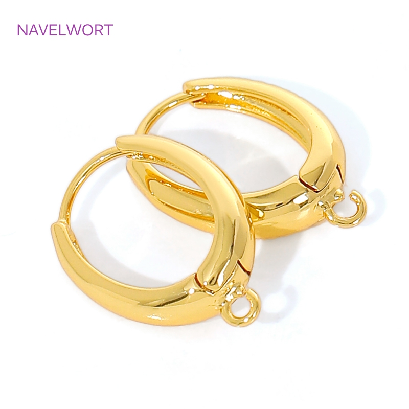 Jewelry Making Set - 18K vergoldete Messing-Ohrhaken, ovale Ohrringbefestigungen, Ohrringhaken,