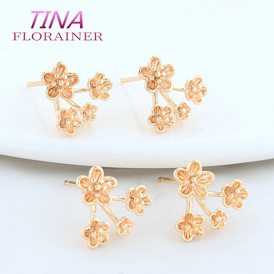 Jewelry Making Set - 13*14MM 18K Gold Farbe Überzogene Messing