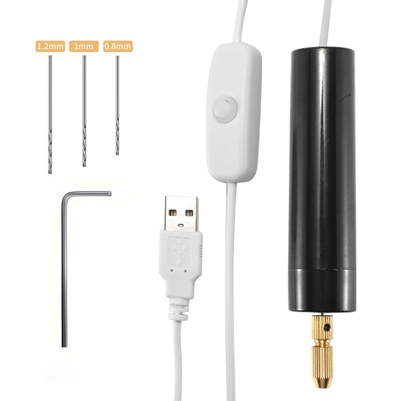 Jewelry Making Dc - Mini USB-betriebener elektrischer Bohrer, tragbares Rotationswerkzeug,