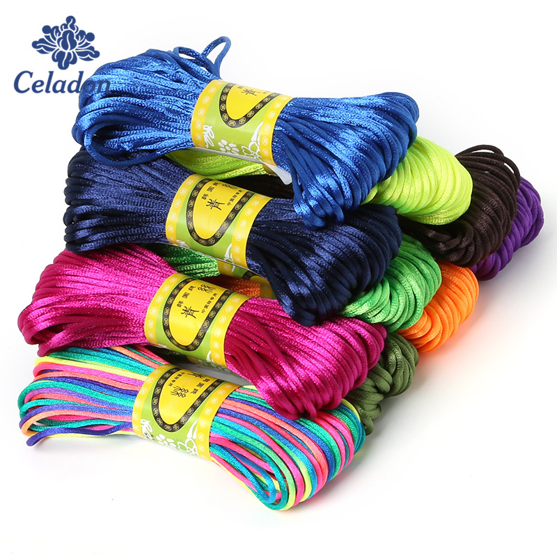 Knotting Cord Silk - 2mm 20Meter weiche Satin Rattail Seide