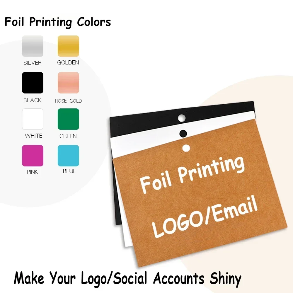 Jewelry Making Business - 100PCS Shiny Marke Logo Personalisieren Schwarz