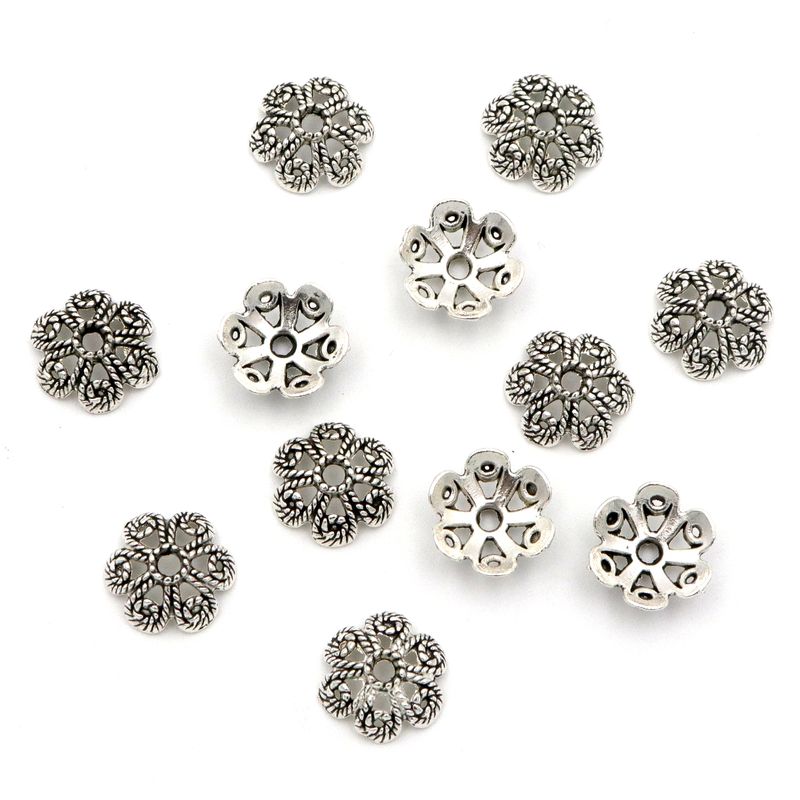 50 stücke Blume Hohl Lose Spac – Jewelry Making Business Bewertung und Preis