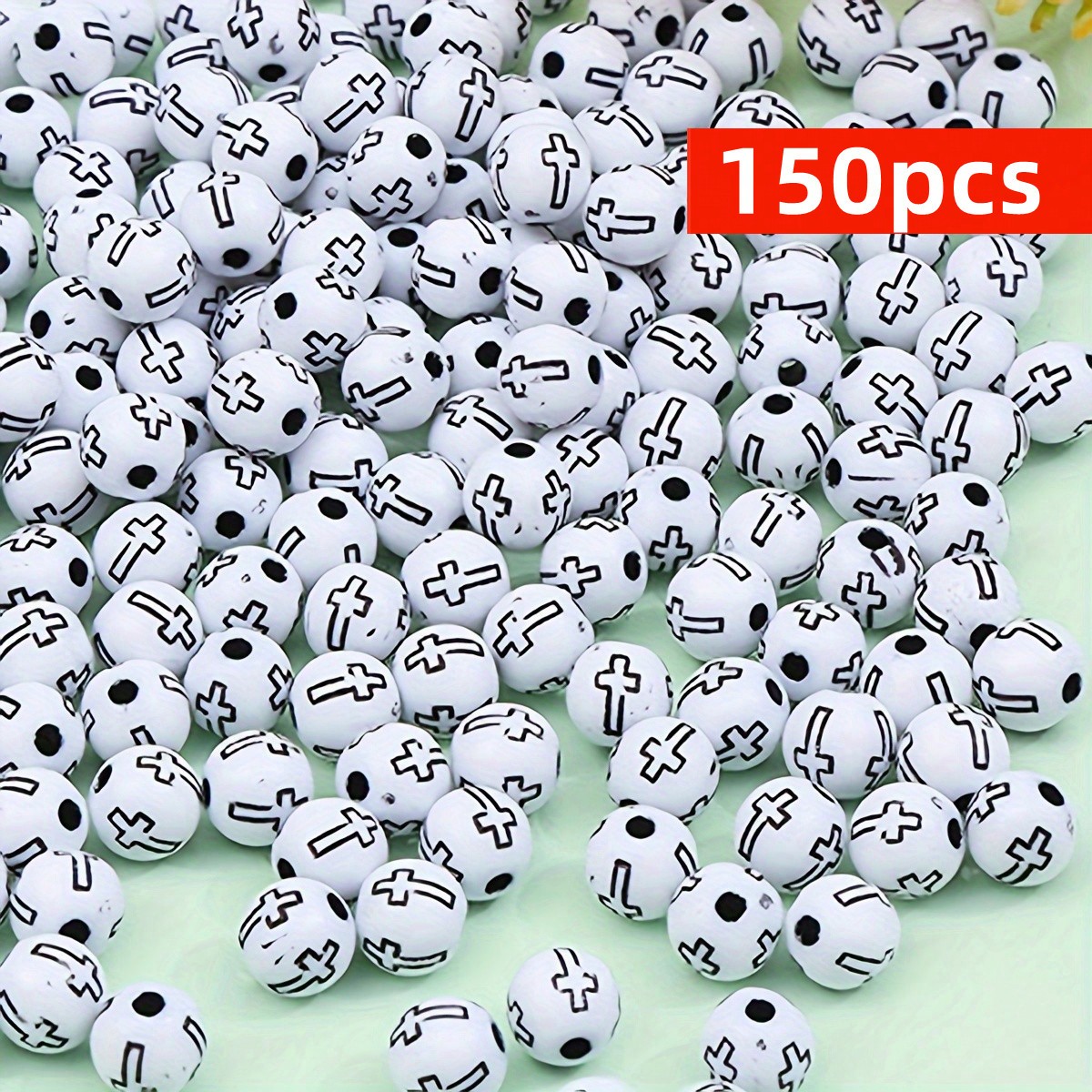 8 mm, 150 Stück, schwarz-weiße – Jewelry Making Business Bewertung und Preis
