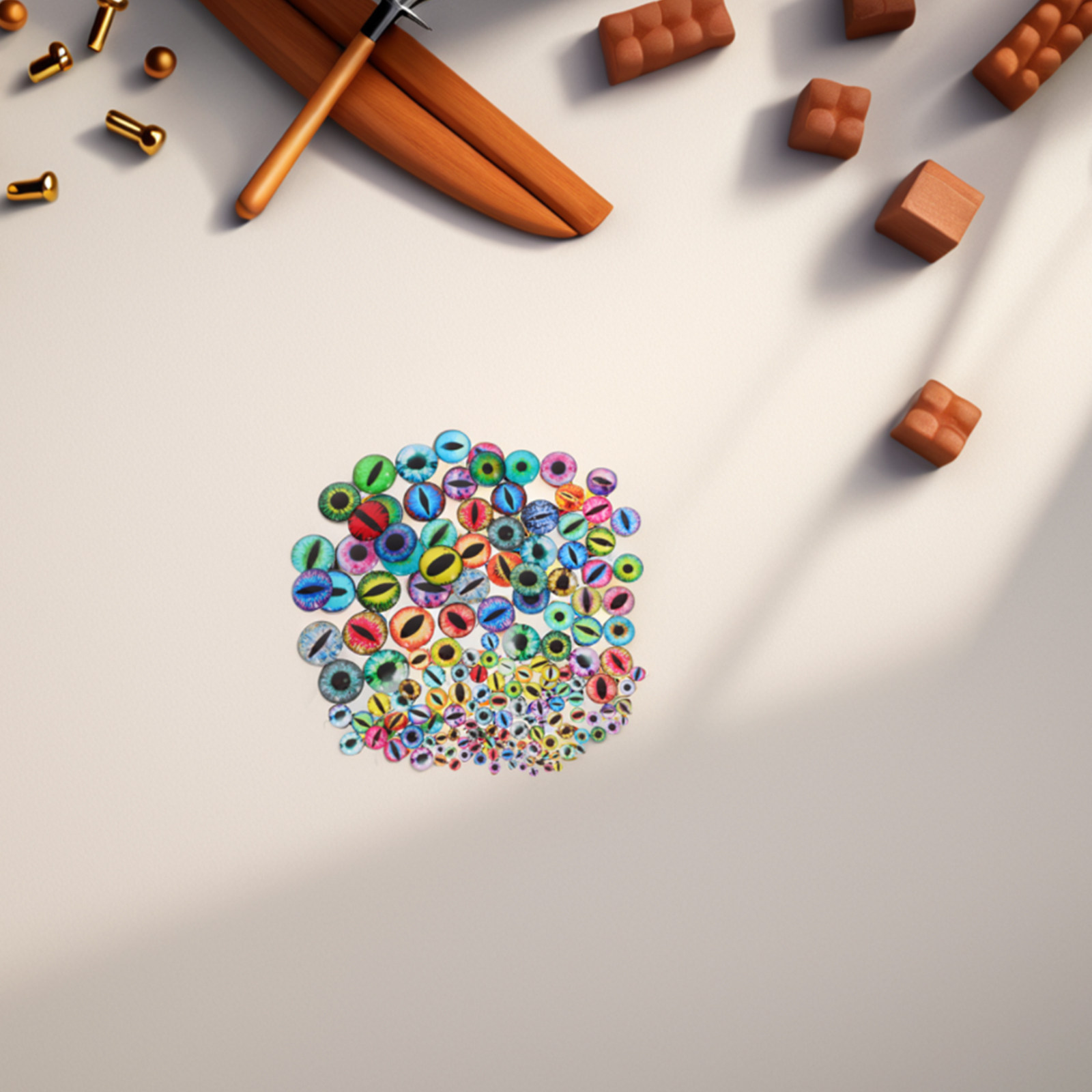 160 Stück Bunte Glascabochons  – Jewelry Making In Clay Bewertung und Preis
