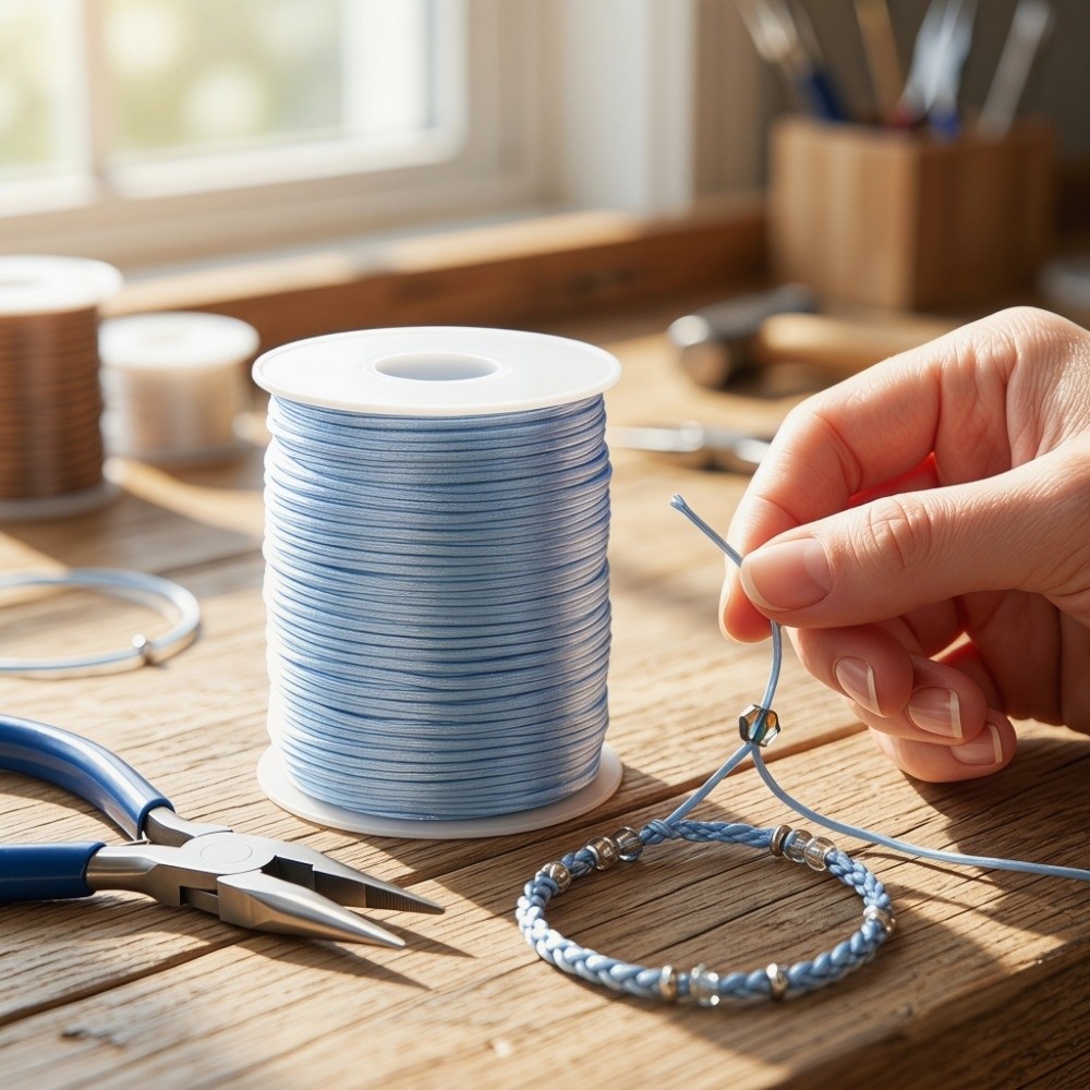 100m Bastelschnur 1,5mm Satin- – Knotting Cord Silk Bewertung und Preis