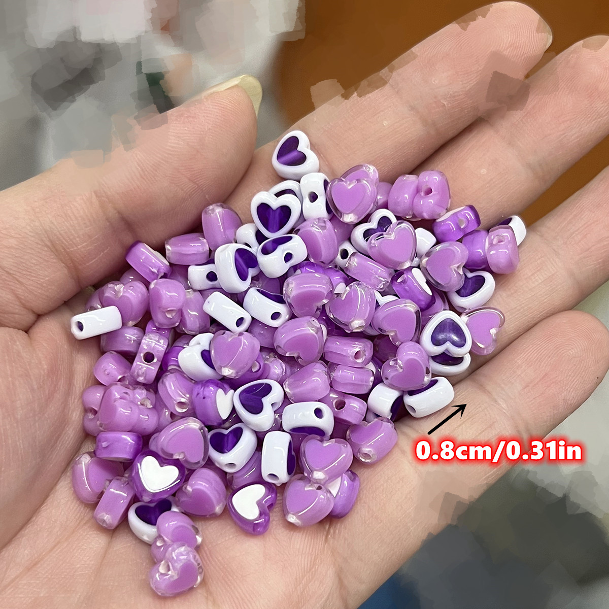 122 Stück 8 mm lila Pfirsich-H – Jewelry Making Business Bewertung und Preis